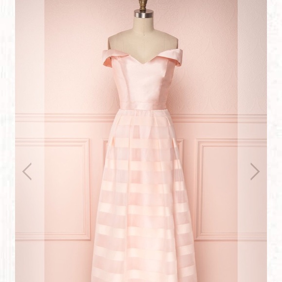 Pink off the shoulder dress - Picture 3 of 4